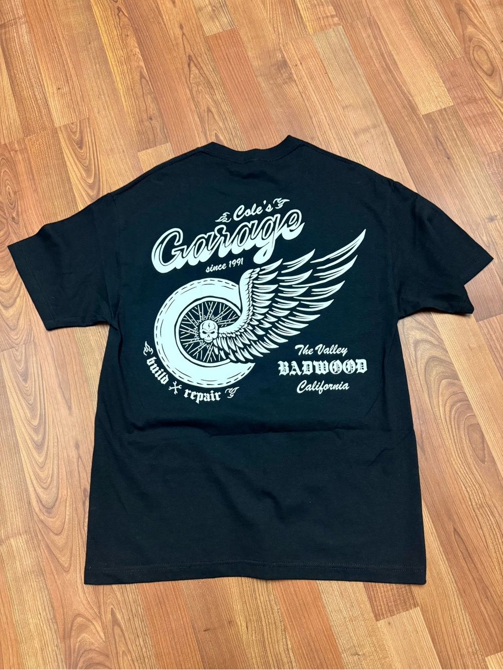 Cole's Garage Black Short-Sleeve Graphic Tee